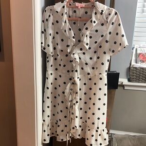 re:named Black and White Polka Dot Dress